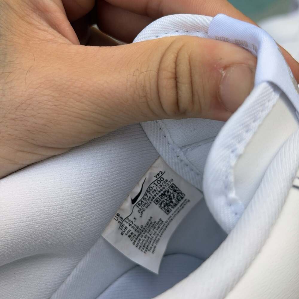 SIZE 13 - NIKE AIR FORCE 1 STARS TRIPLE WHITE LOW WHITE/WHITE IM5750100 - Picture 6 of 6
